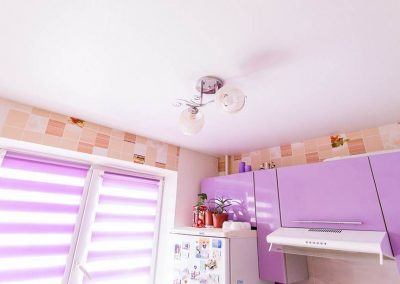 Матовые натяжные потолки на кухне
