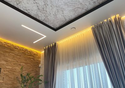 Натяжной потолок в стиле лофт