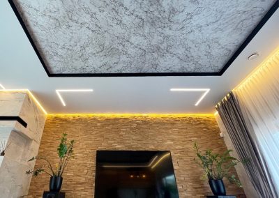 Натяжной потолок в стиле лофт