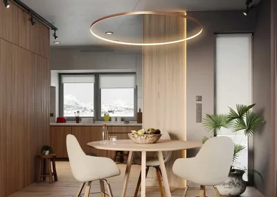 Натяжной потолок на кухне