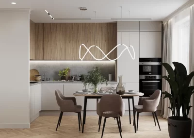 Натяжной потолок на кухне